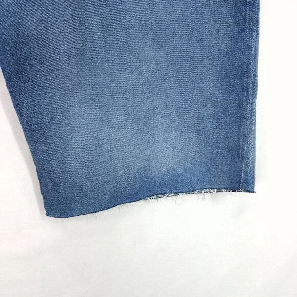 Lauren Ralph Lauren Capris Jeans Women's Pants 20W Ombre Blue Wide Leg Raw Hem - Picture 15 of 15